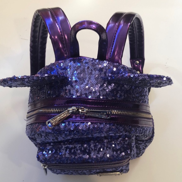 loungefly purple sequin backpack